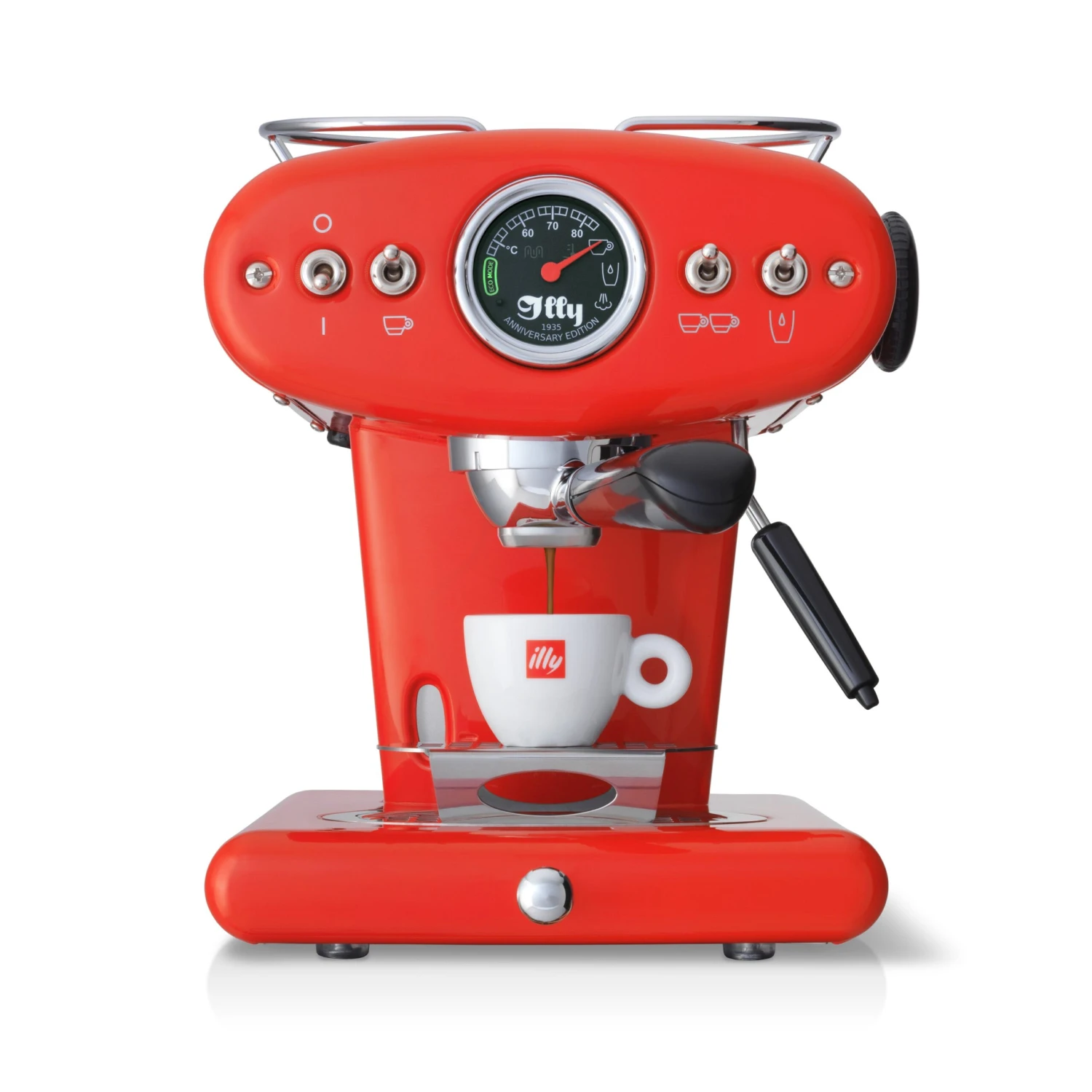 Illy X1 Anniversary E.S.E. Pod & Ground Coffee Machine - Red 5 Illy X1 Anniversary E.S.E. Pod & Ground Coffee Machine - Red - Image 3