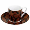 Konitz 3oz Script Collage Espresso Cup And Saucer