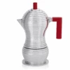 Illy Alessi Pulcina 3 Cup Moka Pot - Red 1 Illy Alessi Pulcina 3 Cup Moka Pot - Red -Gaggia Store AlessiPulcinaMokaPotRed3Cup