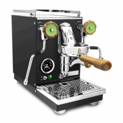 Profitec Pro 400 Espresso Machine In Matte Black With Olive Wood -Gaggia Store Black Olive Green