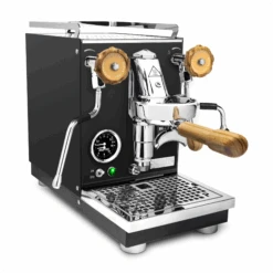 Profitec Pro 400 Espresso Machine In Matte Black With Olive Wood -Gaggia Store Black Olive Orange