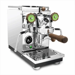 Profitec Pro 400 Espresso Machine With Flow Control And Walnut -Gaggia Store Chrome Walnut Green FC