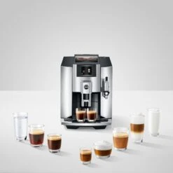 JURA E8 Espresso Machine - Chrome (NAA) -Gaggia Store E8 Chrome NAA infinitytable specialties square