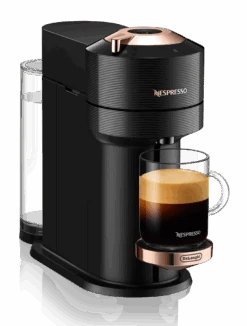 Nespresso Vertuo Next Premium Espresso Machine By DeLonghi With Aeroccino - Black Rose Gold 19 Nespresso Vertuo Next Premium Espresso Machine By DeLonghi With Aeroccino - Black Rose Gold -Gaggia Store ENV120BAE 01