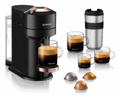 Nespresso Vertuo Next Premium Espresso Machine By DeLonghi With Aeroccino - Black Rose Gold 18 Nespresso Vertuo Next Premium Espresso Machine By DeLonghi With Aeroccino - Black Rose Gold -Gaggia Store ENV120BAE 02