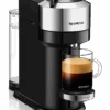 Nespresso Vertuo Next Deluxe Espresso Machine By DeLonghi - Chrome -Gaggia Store ENV120C Vertuo Next D Pure Chrome Delonghi 3Quarter Coffee