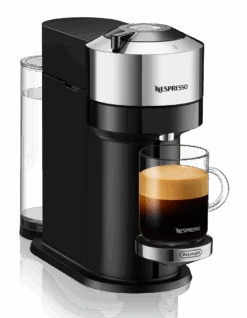 Nespresso Vertuo Next Deluxe Espresso Machine By DeLonghi - Chrome