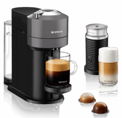 Nespresso Vertuo Next Espresso Machine By DeLonghi With Aeroccino - Grey