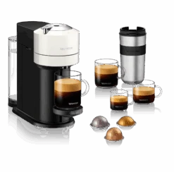 Nespresso Vertuo Next Espresso Machine By DeLonghi With Aeroccino - White -Gaggia Store ENV120WAE 02