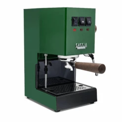 Gaggia Classic Evo Pro Espresso Machine In Jungle Green With Walnut -Gaggia Store GACLASSICEVOPROGRNWL Green Walnut Single EVO 2082