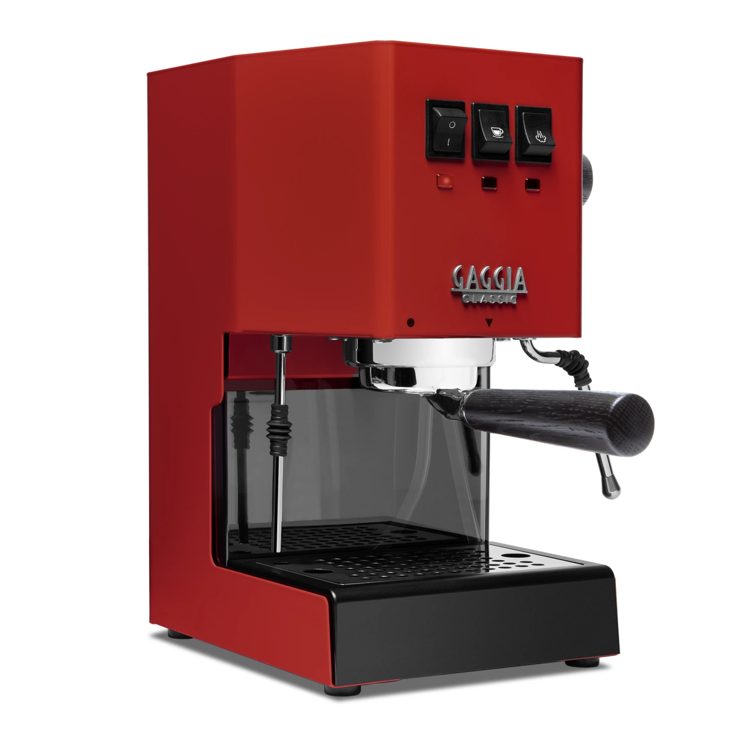 Gaggia Classic Evo Pro Espresso Machine In Cherry Red With Blackened Oak 3 Gaggia Classic Evo Pro Espresso Machine In Cherry Red With Blackened Oak