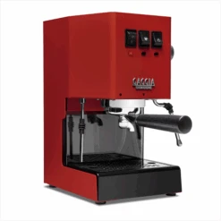 Gaggia Classic Evo Pro Espresso Machine In Cherry Red With Blackened Oak 12 Gaggia Classic Evo Pro Espresso Machine In Cherry Red With Blackened Oak -Gaggia Store GACLASSICEVOPROREDBO Red Oak Single EVO 1153