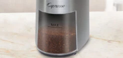 Capresso Infinity Plus Conical Burr Coffee Grinder In Metal -Gaggia Store GroundsBin Grid4 a82c82a4 ef95 404a 93b4 03dd1ac1bdca