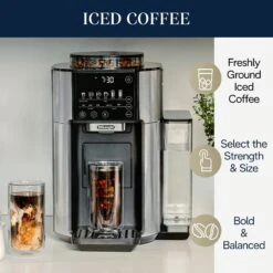 DeLonghi TrueBrew Drip Coffee Maker - Stainless/Black -Gaggia Store IcedCoffee