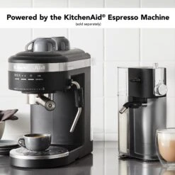 KitchenAid® Automatic Milk Frother Attachment - Brushed Stainless Steel -Gaggia Store KitchenaidMilkFrotherLifestyle3 638dc024 f77e 4a94 9c7a 0d418b783dbe