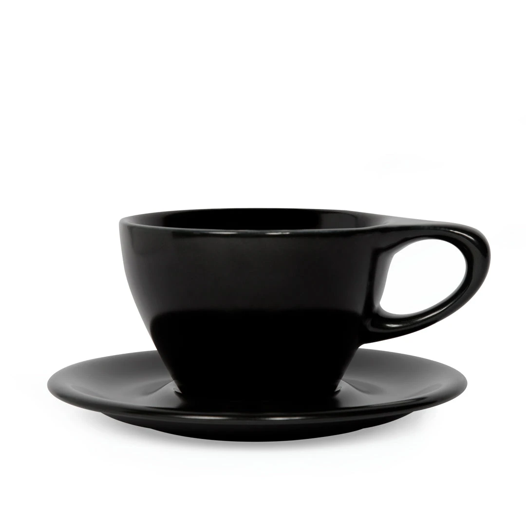 NotNeutral Small Latte Cup And Saucer - Matte Black 3 NotNeutral Small Latte Cup And Saucer - Matte Black