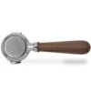 Lelit 58mm Bottomless Portafilter - Walnut -Gaggia Store Lelit58mmWalnutBottomlessPortafilter WithBasket