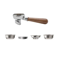 Lelit 58mm Double Spout Coffee Slide Portafilter - Walnut -Gaggia Store PDCPF15 DNA2