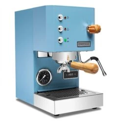 Profitec GO Espresso Machine - Blue With Olive Wood