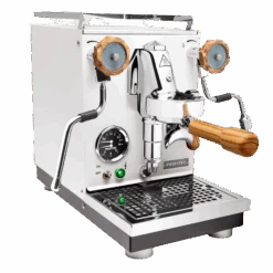 Profitec Pro 400 Espresso Machine In Matte White With Olive Wood
