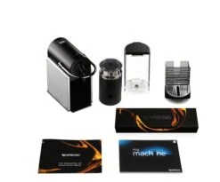 Nespresso Pixie Espresso Machine By DeLonghi With Aeroccino - Aluminum -Gaggia Store Pixie D Alu Indapack Latte DeLonghialt6