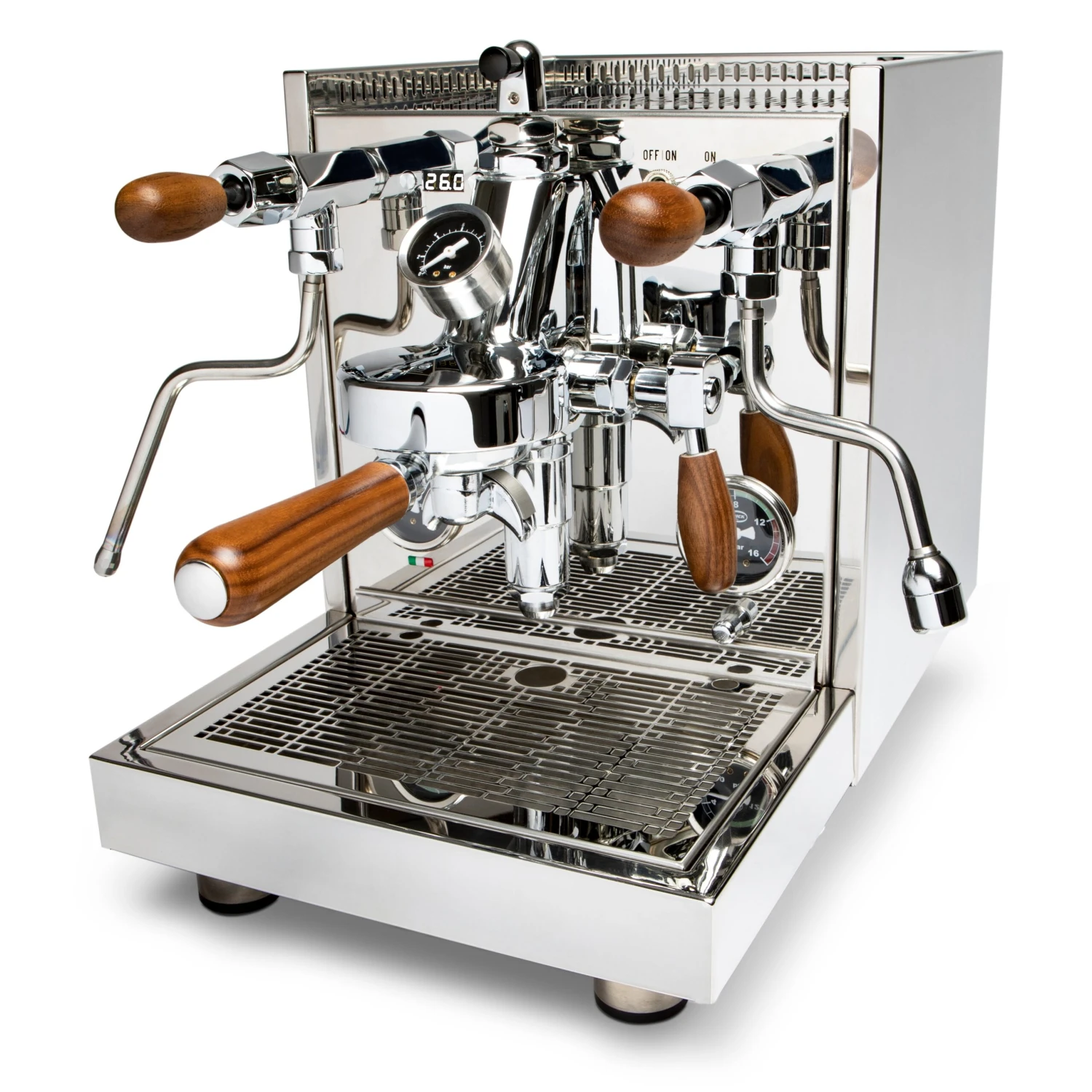 Quick Mill Arnos Espresso Machine With Flow Control - Walnut Accents 3 Quick Mill Arnos Espresso Machine With Flow Control - Walnut Accents