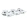 Rocket Espresso 6 Piece Cappuccino Cup And Saucer Set - White -Gaggia Store RECAPCUP6PCWHT 0494