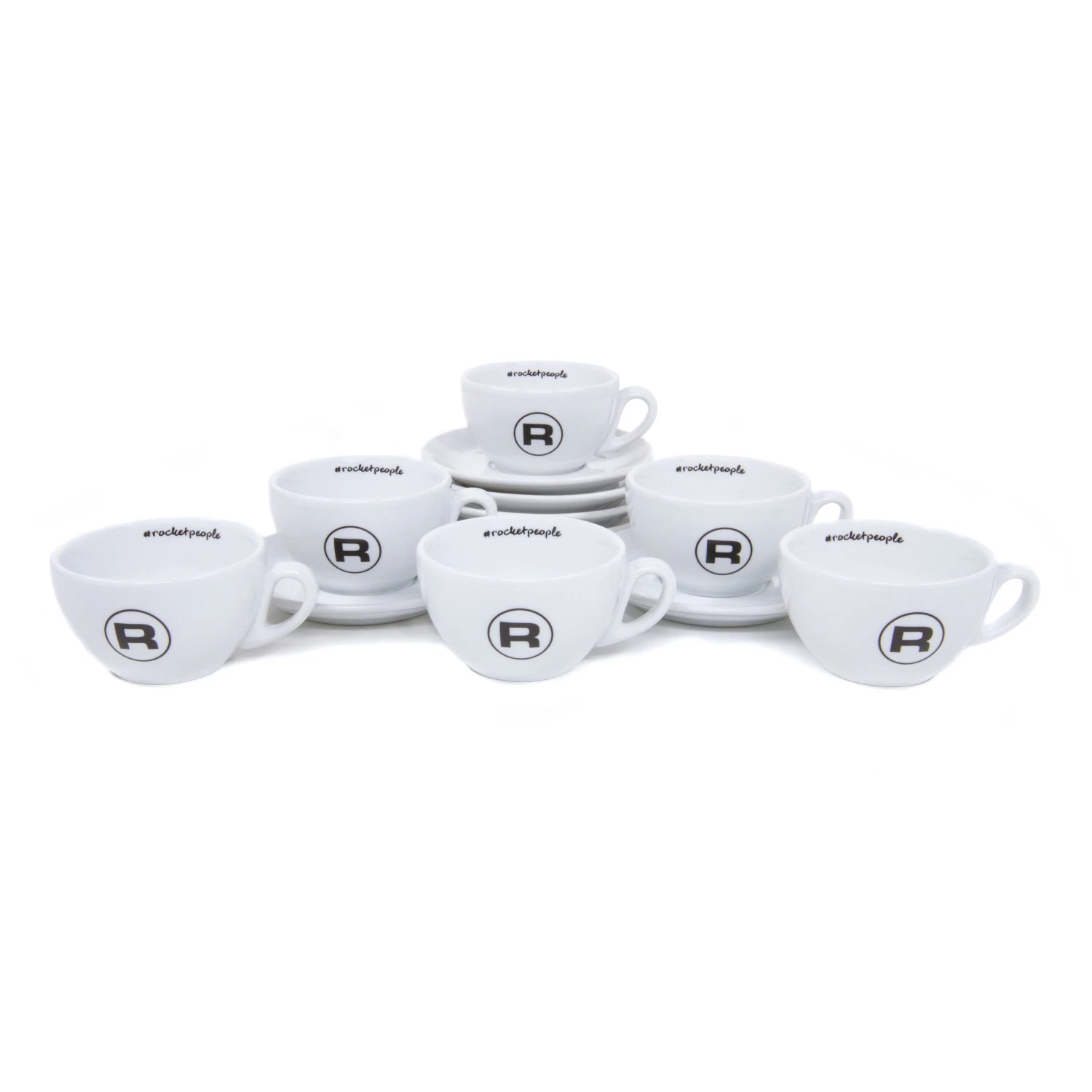 Rocket Espresso 6 Piece Cappuccino Cup And Saucer Set - White 7 Rocket Espresso 6 Piece Cappuccino Cup And Saucer Set - White - Image 5
