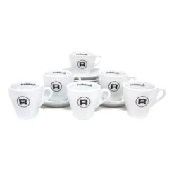 Rocket Espresso 6 Piece Flat White Cup And Saucer Set - White 11 Rocket Espresso 6 Piece Flat White Cup And Saucer Set - White -Gaggia Store REFLATCUP6PCWHT 0483