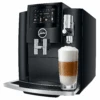 JURA S8 Black Espresso Machine -Gaggia Store S8 Piano Black right angle latte macchiato