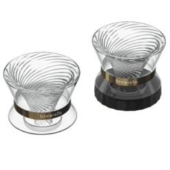 Brewista Tornado Duo Double Wall Glass Dripper -Gaggia Store Tornado WithandWithoutBase