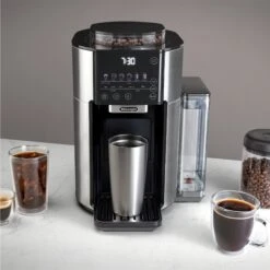 DeLonghi TrueBrew Drip Coffee Maker - Stainless/Black -Gaggia Store TrueBrew ChromeBlack CAM51025MB Alt3