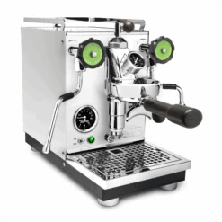 Profitec Pro 400 Espresso Machine In Matte White With Flow Control And Blackened Oak -Gaggia Store White Oak Green FC
