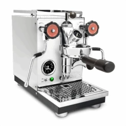 Profitec Pro 400 Espresso Machine In Matte White With Flow Control And Blackened Oak -Gaggia Store White Oak Red FC