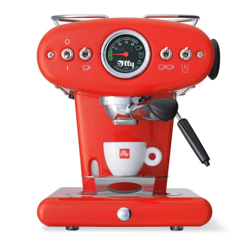 Illy X1 Anniversary E.S.E. Pod & Ground Coffee Machine - Red 3 Illy X1 Anniversary E.S.E. Pod & Ground Coffee Machine - Red