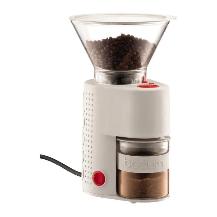 Bodum Bistro Burr Coffee Grinder In White 3 Bodum Bistro Burr Coffee Grinder In White