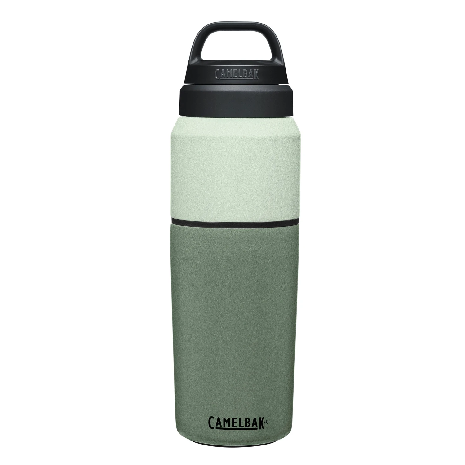 Camelbak MultiBev 22 Oz Bottle / 16 Oz Cup In Moss 3 Camelbak MultiBev 22 Oz Bottle / 16 Oz Cup In Moss