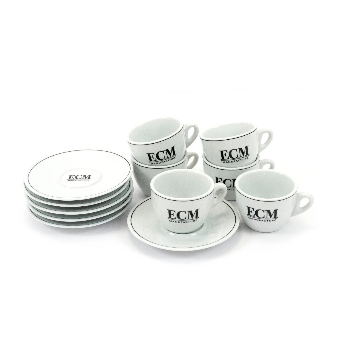 Set Of 6 ECM Espresso Cups And Saucers 3 Set Of 6 ECM Espresso Cups And Saucers