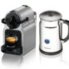 Nespresso Inissia D40 In Silver And Aeroccino Plus 2 Nespresso Inissia D40 In Silver And Aeroccino Plus -Gaggia Store inissia silver bundle web