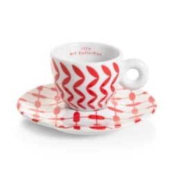 Illy Mona Hatoum Set Of 2 Espresso Cups And Saucers -Gaggia Store redcup
